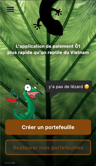 Ğecko mobile app — create a wallet and start using libre currency Ğ1